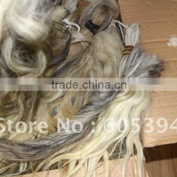 2016 the new top quality unprocessed grey hair top closure bulk extensions