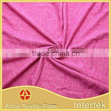 Wholesale factory price melange polyester viscose elastane fabric for crop top and workout clothing