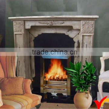 2013 top selling shabby chic reclaimed wooden antique fireplace french