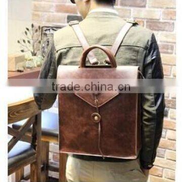 2015 Western Style Wholesale Men's School PU Leather Backpack laptop bag                        
                                                Quality Choice