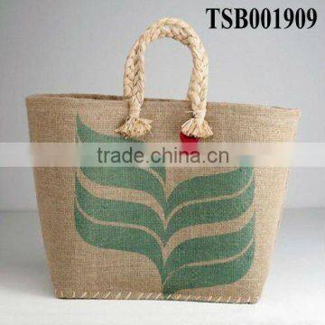 hot sale fashion promotional rope handle jute tote bag