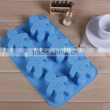 2016 Ginger Man Hot Sale Food Grade FDA and LFGB Colorful Silicone Cake Mold