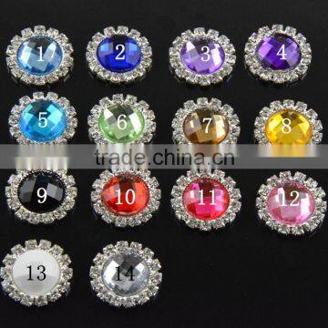 14mm to 22mm Wholesales Excellet Quality Alloy Round Crystal Rhinestone Button For Jewelry Garment Accessory