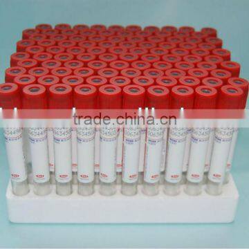 Red disposable vacuum blood pro-coagulation tube