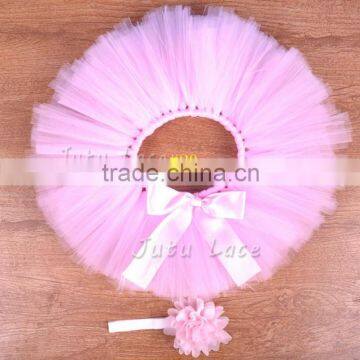 Best Birthday Gift Pink Fluffy Chiffon Flower Tutu Party Baby Kids Picture Skirt Wholesale photo-2
