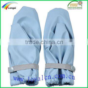 waterproof unsex children pu coated gloves