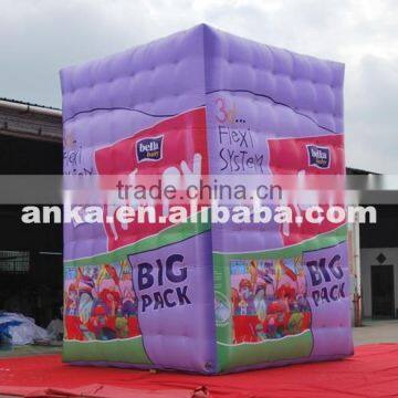 Giant Air Type Model Inflatable Purple Cuboid Shape Box photo-2