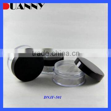 Black Cap Plastic Cosmetic Jar Packaging,Black Cap Cosmetic Jar