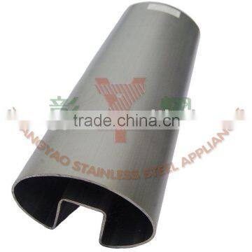 stainless steel U slotted oval tube