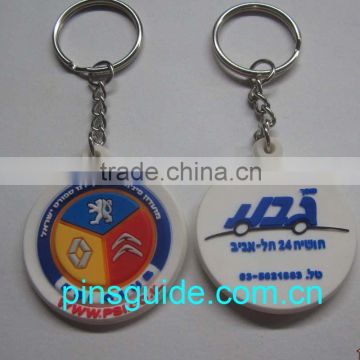 round shaped soft pvc keyring for promotion