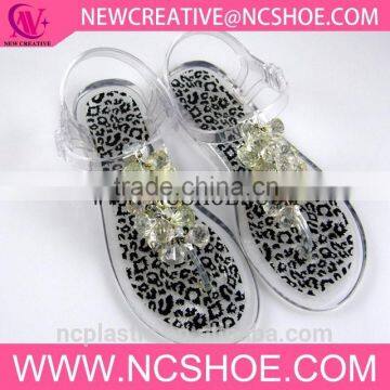 transparent T shape sandal jelly shoes latest style sandals