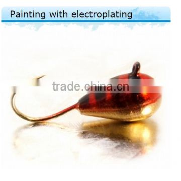 Painting with electroplating tungsten fishing ice jigs