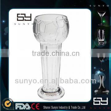 Best Quality 500ml Crystal Clear Beer Glass With Soccer Ball Shape