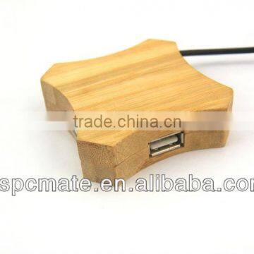 New Arrival Wood Usb Hub with 4 Ports for Promotion