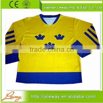 Polyester fabric dye custom sublimation printing hockey jersey