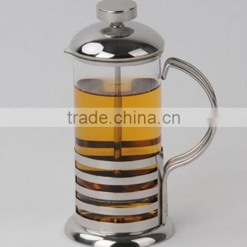 Stainless steel french press, glass coffee plunger, teacoffee maker