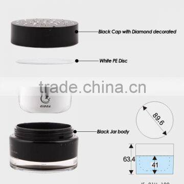 100ml Diamond Black Cosmetic Jars Plastic photo-3