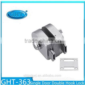 UK Types Glass Single Door Handle Double Hook Lock