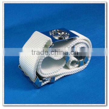 57mm white custom military nylon webbing belt with buckles