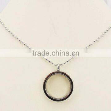 Round Stainless Steel Shiny Locket Pendant With Photo Blank Photo Pendant photo-4