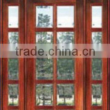 10 Lites Glass Teak Wood Main Door Designs With Arch Transom DJ-S9025STHA