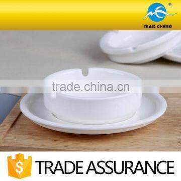 Restaurant White Round Fine China Ceramic Ashtray photo-2