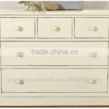 Wooden Cabinet, Rustic White Color, Storage for Clothes photo-2