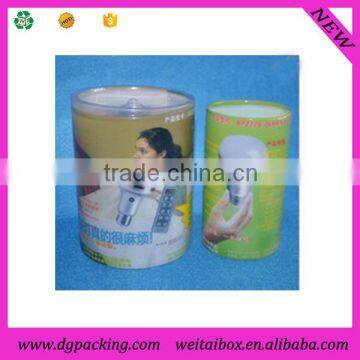 custom luxury Clear plastic tube for LED with inner lamp holder