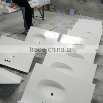 Artificial Marble prefab bathroom countertop Bathrrom Vanity With Sink