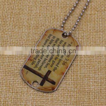 Wholesale Zinc Alloy Dog Tag With Necklace photo-2