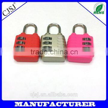 Yiwu factory wholesale silver color plastic combination lock with cheap price