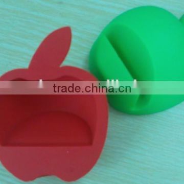 hot selling high quality cute apple silicone phone seat