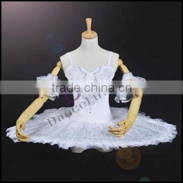 AP044 Wholesale adult stage professional white swan lake ballet tutu costumes