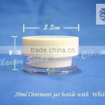 20g cosmetics cream empty jar white, acrylic cream jar cosmetic packaging jars, acrylic cream jar