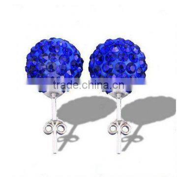 Crystal disco ball ear stud