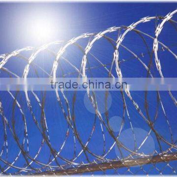 Direct factory stainless steel razor wire/galvanized razor wire fencing/cheap razor wire