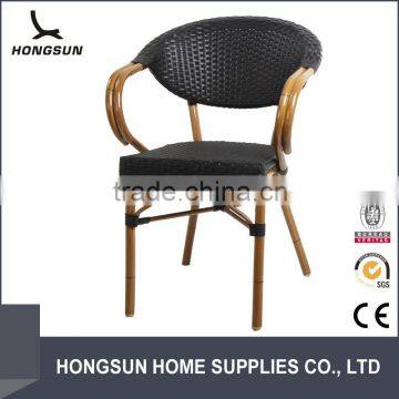 Stackable aluminium garden furniture rattan chair