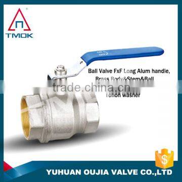 TMOK lead free forged brass heavy duty forged brass ball valve PN25 nickel plated for water and food industry CE certification