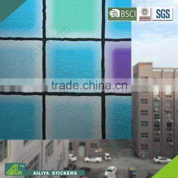 BSCI factory audit non-toxic vinyl new design decorative self adhesive bathroom window film privacy