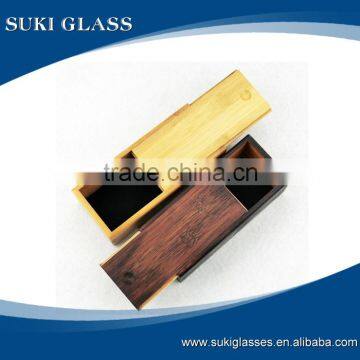 2016 hot sell high quality brown bamboo cases wooden square box