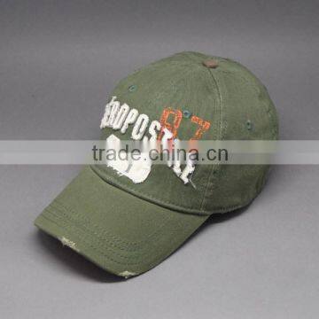 CUSTOM APPLIQUE WASHED BASEBALL HAT