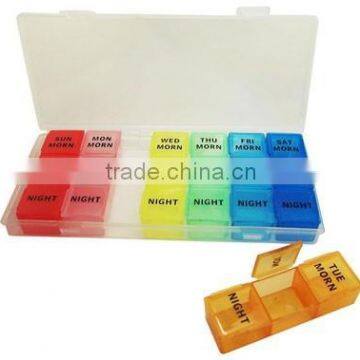 weekly color pill box