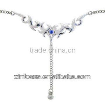 EXOTICA Sapphire Blue TRIBAL BACK Belly Chain&body jewelry