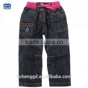 (G1261) NOVA brand kids clothes jeans 2015 hot sale fashion design gilrs cowboy pants