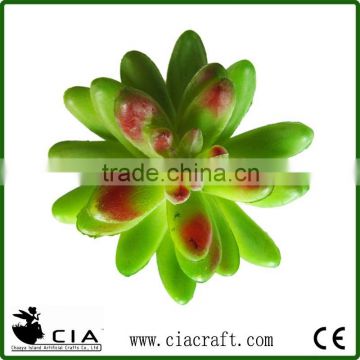 Middle-sized Echeveria Artificial Succulents Grass in Green with Red Heart