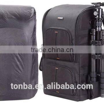 Jungle Camo Convertible and Functional Outdoorsy DSLR and Camera Shoulder Backpack Bag With Gear and Accessories-Camo & Black photo-3