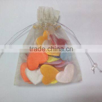 white custom drawstring organza jelly bag wholesale