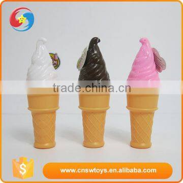 Wholesale price plastic ice cream shape summer bubble toys for children