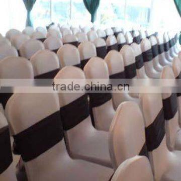 High quality lycra/spandex banquet chair cover with black spandex band for wedding