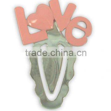 wholesale metal "love" Bookmarks for books, gifts and premium